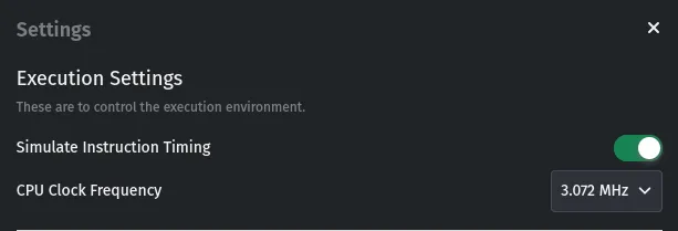 Instruction Timing Setting