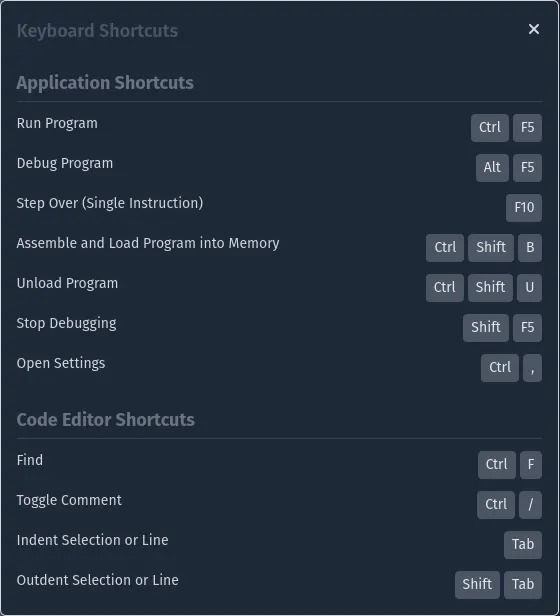 Keyboard Shortcuts